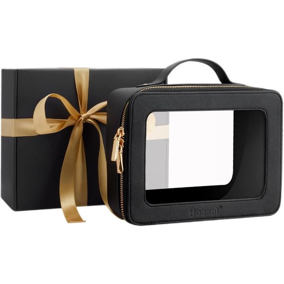 Women Clear Toiletry Travel Organizer Cosmetic Bag with Handle Portable - Picture 1 of 6